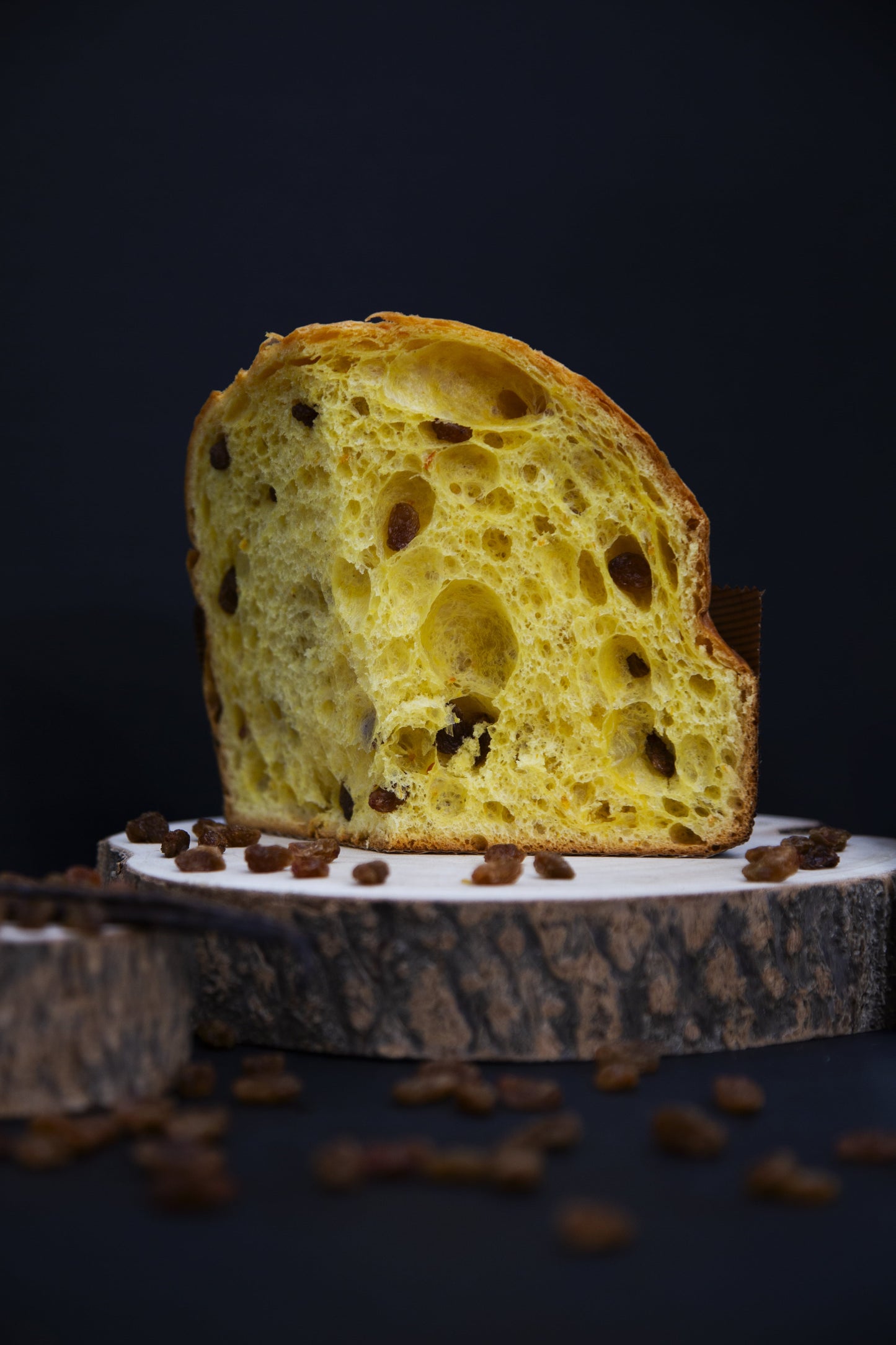panettone con uvetta dettaglio